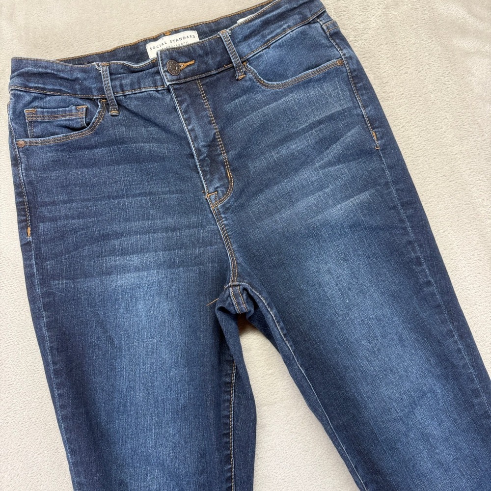 SOCIAL STANDARD by SANCTUARY Jeans Women's 8/29 High Rise Skinny Dark Wash Denim